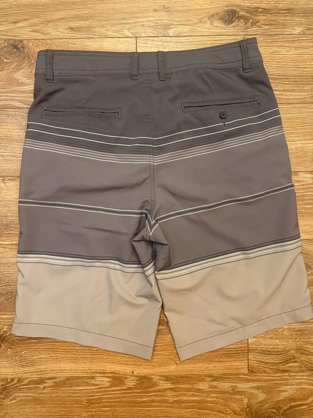 Mossimo Supply Co. Men's Two-Tone Gray Striped Hybrid Swim Shorts